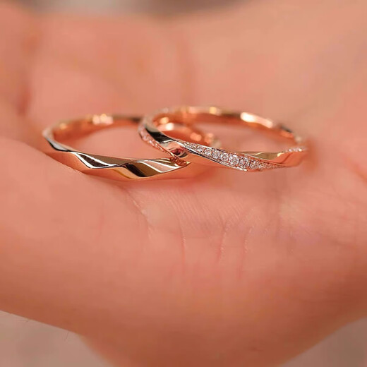 MZMZ Mobius couple ring PT950 platinum pair wedding engagement Valentine's Day birthday gift for girlfriend light luxury model-couple ring