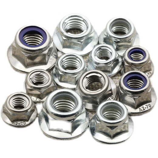 
Kezhitu custom iron galvanized/304 stainless steel hexagonal metal flange anti-loosening nut locking nut GB6183GB6187 nylon flange GB6183