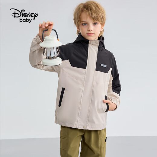 迪士尼（DISNEY）男童时尚工装外套耐磨儿童中大童三合一两件套25春DB441XX80黑130