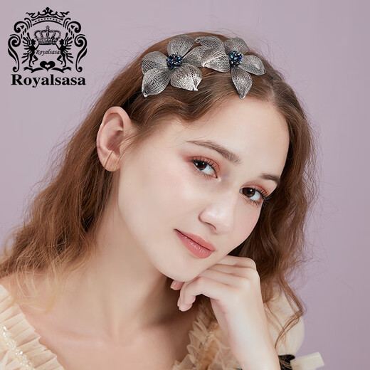 Royal sasa royal salsa elegant hand-woven copper wire flower headband niche fairy hairpin press hair