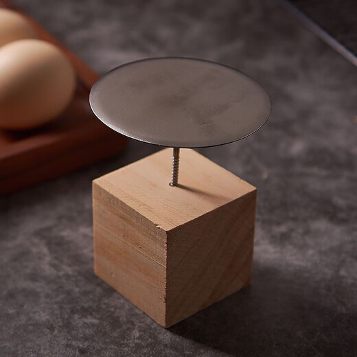 FANCYCHIC Korean stainless steel decorating nail holder stick flower holder scissors wooden stake base cream mouth bag baking set full set of tools wooden stake + large nails + decorating paper + decorating scissors + 1 flower