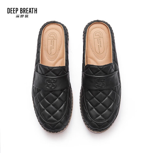 
DEEP BREATH Deep Breath Women's Shoes Casual Commuter Versatile Muller Slippers Fisherman's Shoes Women's AX11154 Black 39