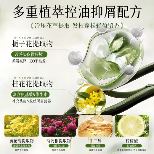 
Beishenjian is shallow and fluffy fragrance shampoo 800ML oil control fluffy anti-dandruff shampoo dew and leave fragrance 72H Donglai