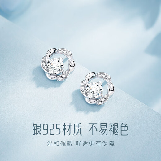 Central Chuang Fashion China Gold Authorized Earrings Earrings Earrings Temperament Girls Birthday Gifts for Girlfriends and Wife S925