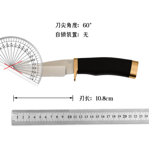 BUCK巴克 美国原装进口直刀 野营户外生存装备 便携生存刀 691BKG-B