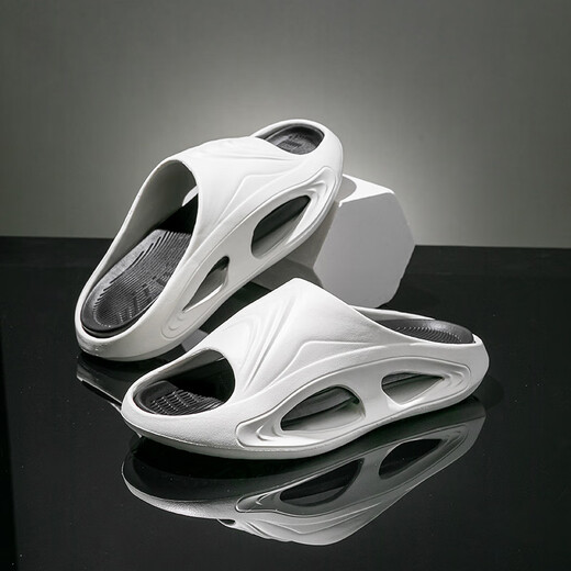 L'étudiant du Minghuitong College porte des pantoufles à la mode à l'extérieur pour les sandales de noix de coco de célébrités Internet pour hommes eva couple féminin de support d'été [A699] Orange blanc 36-37 (les chaussures sont une taille plus petite)