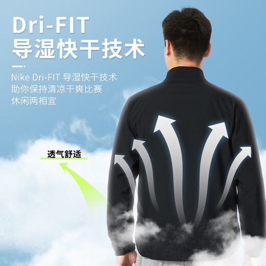耐克（NIKE）快干外套男装 25冬季新款Dri-FIT快干立领连帽夹克健身训练运动服 【快干】梭织外套/店长推荐 XL (180/96A)