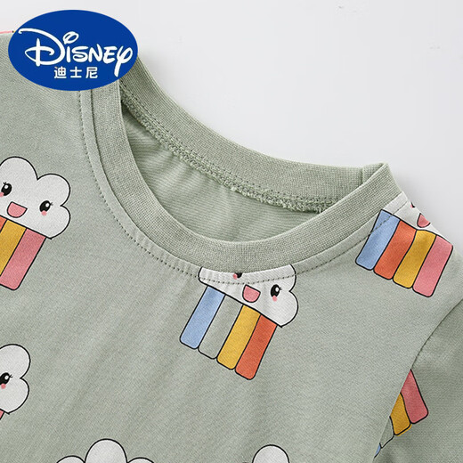 迪士尼（Disney）malwee女童圆领短袖夏装新款欧美童装洋气小女孩儿童T恤上衣 9215 100 cm