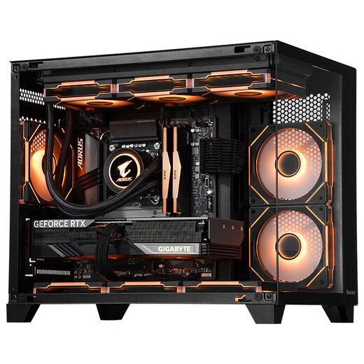 AMD Ryzen R7 7800X3D desktop computer complete machine 7800XT/5060TI/5070/9070XT/5080 graphics card Huntkey S960 black host assembly machine sea view room diy one R7 7800X3D丨32G丨1T