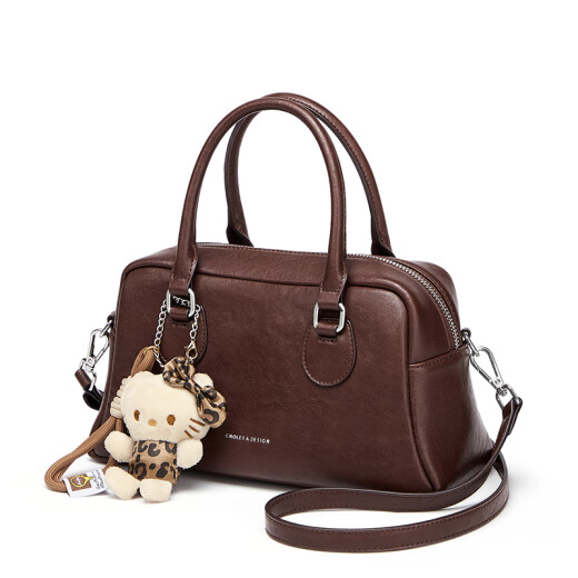
Cnoles bag women's 2025 new bowling bag one-shoulder luxury high-end crossbody bag birthday gift for girlfriend brown - new Mother's Day gift for wife