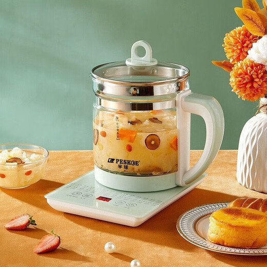 Hemisphere health pot for home use 1.8L multifunctional large-capacity decoction pot fully automatic office boiler for boiling water and scented tea green thickened glass health pot without network 1.8L