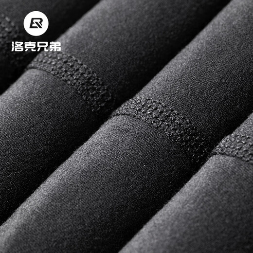 Locke Brothers Fleece Cycling Jersey Winter Inner Long Sleeve Top Warm Sports Basement Underwear Thin and Breathable Men's Lightweight and Comfortable Fleece Warm - Black Inner 3XL 4XL