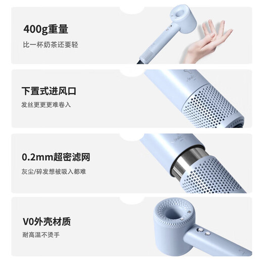 Dyson's same high-speed hair dryer HD15 same model upgraded home negative ion protection hair dryer hair salon quick-drying leafless hair dryer as a gift for male and female friends Mid-Autumn Festival gift Dyson HD15 same model upgraded - Jujue Purple Domestic - high cost performance