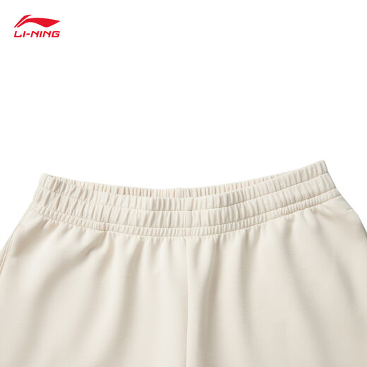 李宁显瘦奶芙裤子秋冬季新微喇卫裤休闲裤女子时尚亲肤舒适运动长裤 【亲肤透气】常规-微喇-沙丘卡其(718款)-5 XS