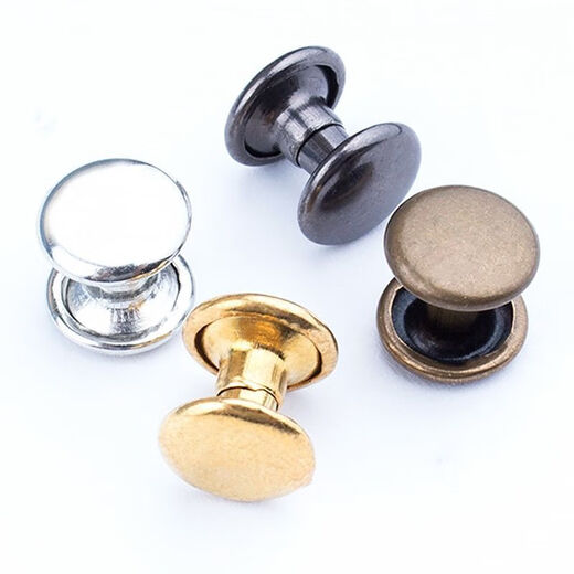 He Jiagong DIY metal copper double-sided rivets, mother-and-daughter nails, pop-up nails, rivets, ding decoration, leather bags, shoes and hat accessories, buttons, silver 100 sets, 6mm can be riveted up to 3mm thick + tools