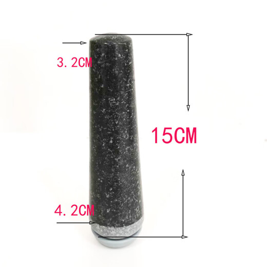 FANCYCHIC kitchen supplies stone mortar household new garlic mortar handle old grinding rod stone stone hammer old-fashioned selenium-rich stone granite length-18*big head 4*small head 5CM