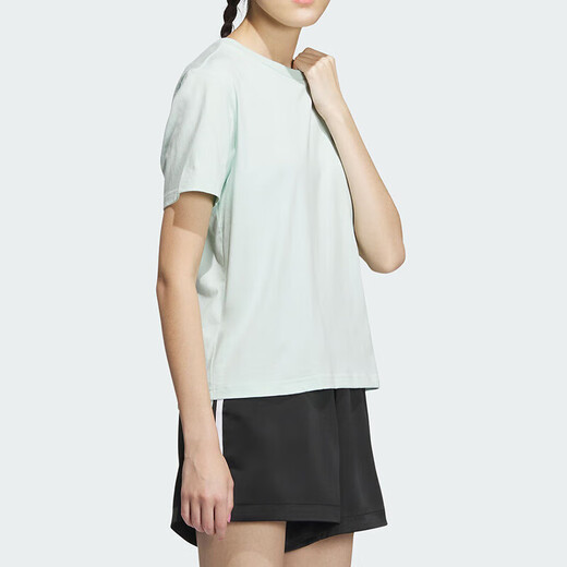 阿迪达斯Neo短袖女装夏季新款健身训练运动服休闲时尚透气圆领T恤衫 IP3879 L