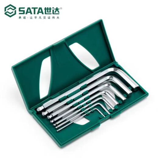 SATA Extended Ball Head Metric Allen Wrench Hexagonal L-shaped Wrench Set 7pcs 09125