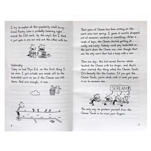 英文原版 小屁孩日记1 Diary of a Wimpy Kid 英文漫画章节桥梁书 6-12岁 美国初中小学生励志成长推荐课外读物 蓝思值900L  小学教辅