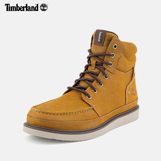 Timberland Chaussures officielles pour hommes Mid-Top Boots Outdoor Outdoor Business Commutant Comfort Leather A698F A698F754 / Wheat Color 44.5