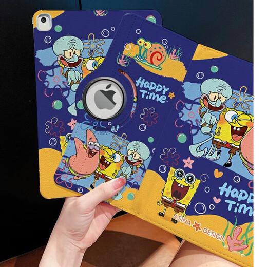 Nakowan Huawei Matepad 11.5S Shell Flat Nouveau Cartoon Pro11 CARTOOS AIR AIR12 ANTIFOLL ANTÉRIEUR SE11 POUCS CAS DE PROTHERCE ANTI-BADING 360 ROTATING HORIZONTAL ET VERTICAL BRACKET Enfants [DD3523 Spongebob bleu foncé] Case en cuir rotatif 360 DBYW Huawei Matepad11 (10,95 pouces)