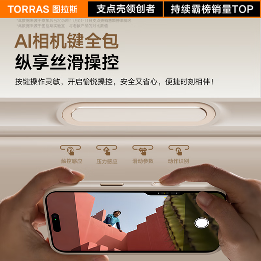 图拉斯支点壳QPro【高端时尚款丨相机按键全包】 适用苹果16promax手机壳iphone15pro旋转支架14磁吸防摔 【沙漠金】相机按键全包 【iPhone16ProMax】