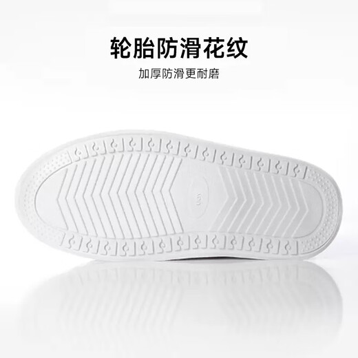 Sommer regnerische trendige Mode-Regenstiefelabdeckung Dicke Sohle tragbarer wasserdichtes nicht rutschfestes Verschleiß resistenter Regenstiefel transparent flacher Sohle weiß [verdickte Anti-Schlupf-Sohle] L [Größe 38-40]