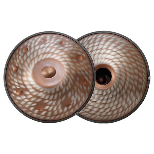 Bailongyin handpan high-end ash steel hand disc stainless steel D minor ethereal healing percussion instrument for beginners to learn in one step 10 tones - ash steel - gold - etched mandala 10 tones - shipped within 5 days