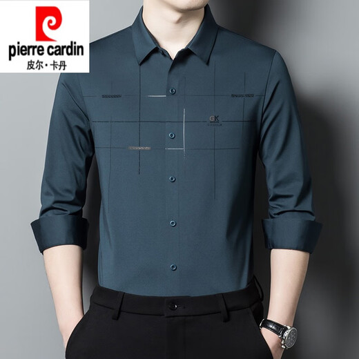 Pier Cardin High-End-Tochter Hochzeitskleid Papa Outfit Langarmed Shirt Junge mittleren Schwiegervater mittleren Alters Hochzeits Bankett Kleid Zodiac Year Red Shirt Red 6627 M 165/105