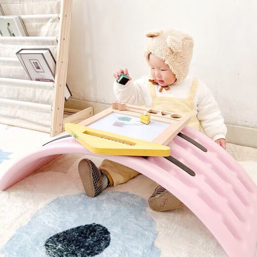 Balance board for adults, balance board trainer, seesaw, children's indoor smart board, balance board, sensory training equipment, home focus bending board toy, with brake, red - load-bearing 160 Jin, Jin is equal to 0.5 kg