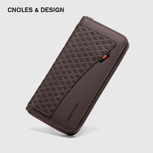 Cnoles Herren Brieftasche Lange Kapazität Coin Wallet Bank Kartentasche ID Handtasche Geburtstagsgeschenk für Freund Ehemann