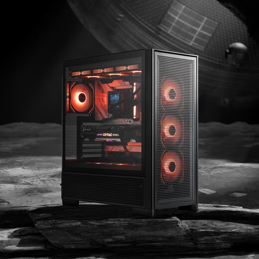 Patriot Fuyao Baili boîtier d'ordinateur de bureau ATX grande carte 360 ​​refroidissement par maille refroidie à l'eau boîtier hôte de bureau de jeu e-sports Fuyao Baili noir/3 ventilateurs pré-installés