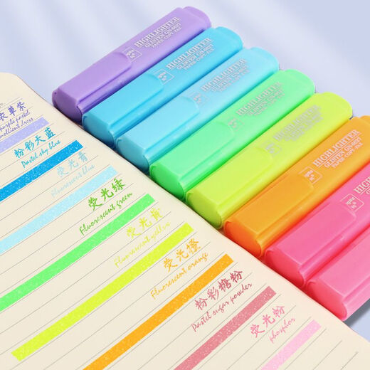 Guangna GN6627 Soft Head Dream Flash Pulver Highlighter Diary Schlüsselmarke Stiftmalerei Graffiti Stift Account Großhandel GN6627B-8 Farbset Schachköpfe