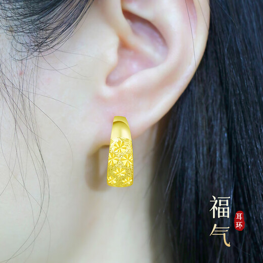 Love 999 sterling silver earrings for mothers, middle-aged and elderly people, golden baby's breath earrings, birthday gifts for mother-in-law and elders