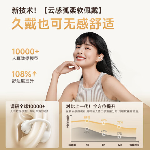 Baseus BC1 Bluetooth headset ear clip type open air conduction non-in-ear sports call suitable for Apple and Huawei mobile phones