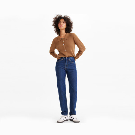 Levi's [mismo modelo en el centro comercial] Levi's Mom Jean Jean High Wist Loose Jeans 3506 Sapphire Blue 26 (28)