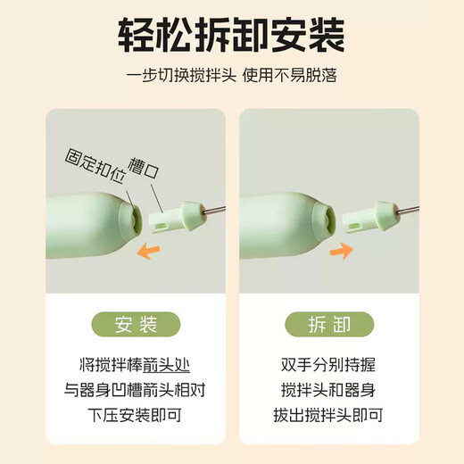 Double gun (Suncha) milk frother, egg beater, coffee frother, milk frother, hand-held small electric stirrer