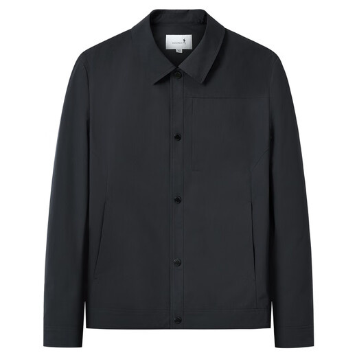 Dances with Wolves Exquisite Lined Jacket Men's Autumn and Winter Lapel Commuting Workwear Jacket Top Black XL