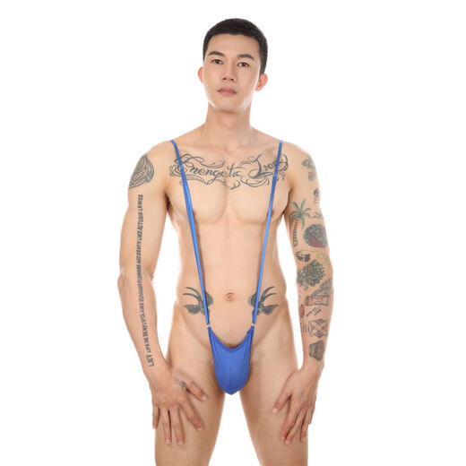 Strap adjustable jumpsuits for men's underwear men's sexy underwear men's sexy gay nightclub underwear white (bd) men's single size
