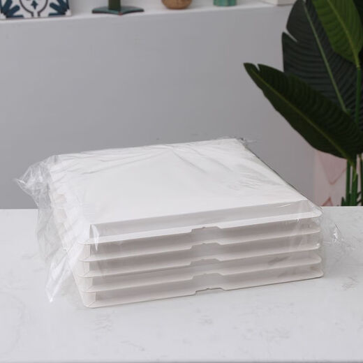 Raft core cake bottom tray 4 5 6 8 10 12 14 inch square birthday box inner tray baking packaging gasket accessories square white bottom tray (5 pieces) 14 inch 38.5*38.5*1.5