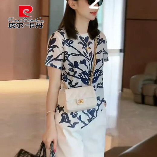 Pierre cardin internet celebrity sports suit for women 2025 summer new fashionable fashionable and fashionable shorts shorts casual two-piece set picture color short sleeve 679 M