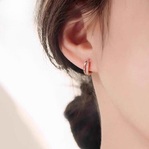 DL 1998 18k gold rose gold earrings outlet discount store removed from the cabinet 18K gold earrings outl rose gold earrings