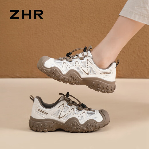 ZHR Wanderschuhe für Frauen lässig Outdoor Sports Lightweight Creek Tracking Schuhe für Frauen vielseitige Spleißen Frauenschuhe G683 Rice Brown 40