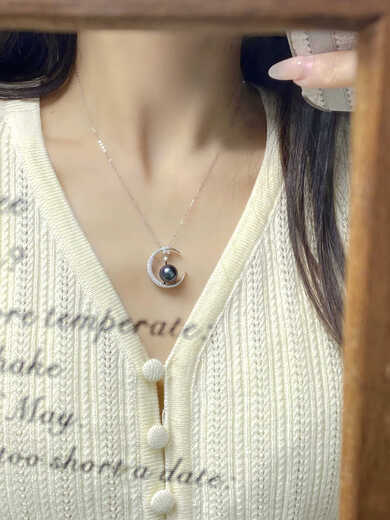 Olevo seawater Tahitian pearl necklace 9-10mm 2025 new holiday gift for your girlfriend to give your girlfriend a sense of luxury Xingyue 9-10mm