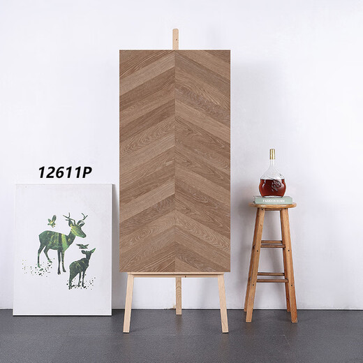 Guangdong 600 * 1200 Velvet Embryon Ultra-blanc Embryon Poisson Poisson Courte en bois Brique de sol rétro français Tiles de plancher 12611