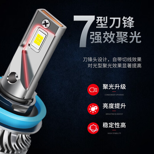 重汽王牌737B 757B 777B 瑞狮远近光一体改装LED大灯24V货车灯泡 【重汽王牌7378】前零灯-单支价