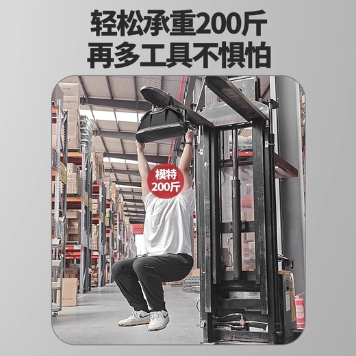 Delixi tool bag multi-functional repair canvas electrician special wear-resistant installation portable thickened tool bag for men 17 inches reinforced double-layer thickened waterproof with steel ring