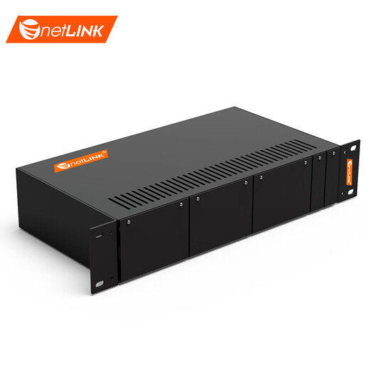 netLINK fiber optic transceiver rack 14-slot standard 19-inch 2U chassis Desktop photoelectric converter frame Dual power supply redundancy Telecom grade HTB-14AC/D One