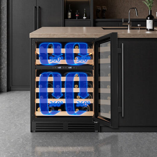 VINGARDE wine cabinet constant temperature wine cabinet embedded seamless hidden installation household constant temperature moisturizing wine tea refrigerator compressor cooling air-cooled frost-free YC-150SZFF embedded red wine cabinet frequency conversion YC-159 dual temperature 150L