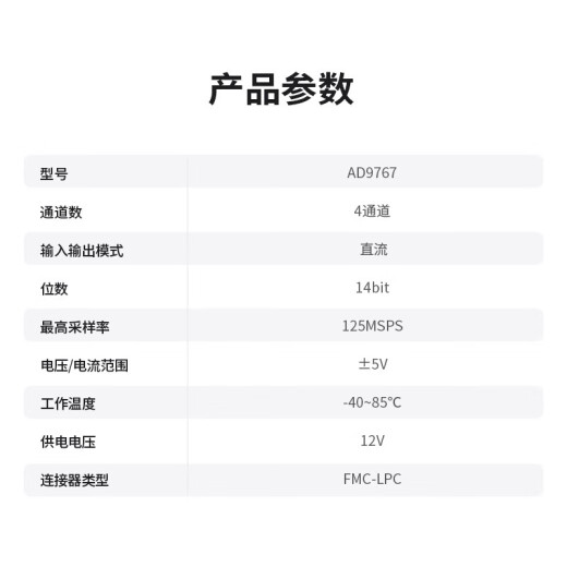
Shanghai People's Pump Factory Co., Ltd. Puzhi FMC high-speed ADC DAC AD9767 four-channel 125MSPS LPC full platform universal PZ-FL9767D general ticket